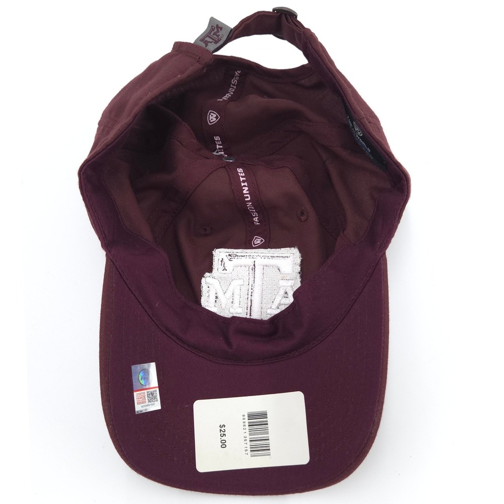 Texas A&M Hat Mens Maroon Red Adjustable Strapback Dad Cap Top of the World NEW - Picture 6 of 7